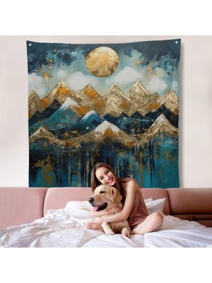 Dağların Üstündeki Güneş Manzara Duvar ÖRTÜSÜ-8354