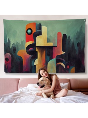 Ilkel Afrika Kabilelerinin Etnik Motif Duvar ÖRTÜSÜ-7275