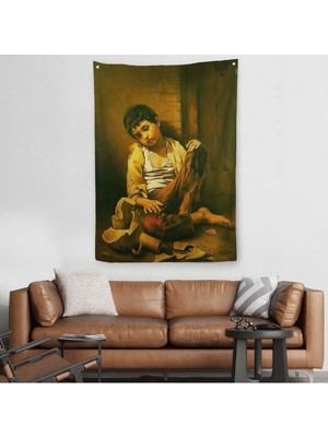 Iranlı Ressam Morteza Kartouzıan Garip Çocuk Eseri Duvar Örtüsü - HALISI-6088