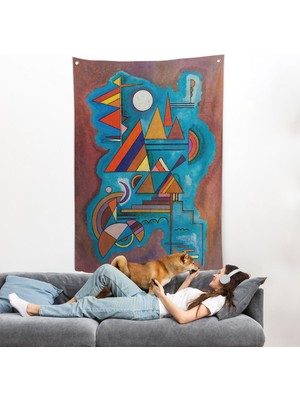 Wassily Kandinsky - Ayakta Duran Duvar Örtüsü - STANDING-7498