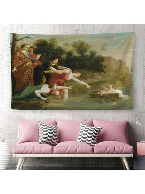 Jacques Stella - Musa'nın Bulunuşu Duvar Örtüsü-Halısı - The Finding Of MOSES-6579