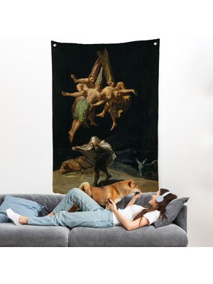 Francisco Goya - Witches Flight Cadıların Uçusu Duvar ÖRTÜSÜ-7794