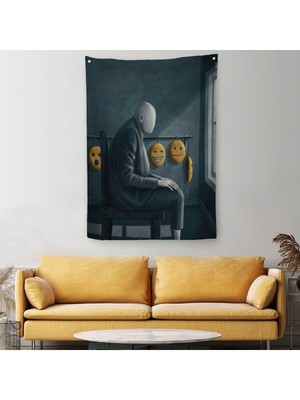 Gerçeküstü Psikolojik Trans Duvar Örtüsü - HALISI-5299