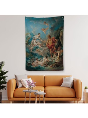 Juno Aeolus'tan Rüzgarları Serbest Bırakmasını Istiyor Boucher Rönesans Duvar Örtüsü Halısı 6061