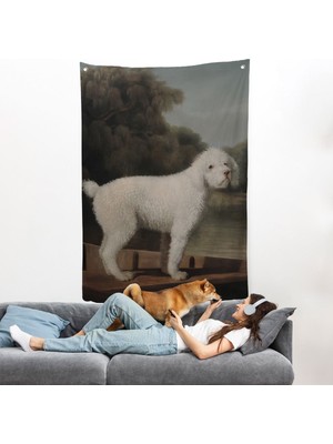 George Stubbs Beyaz Kaniş Duvar ÖRTÜSÜ-8034