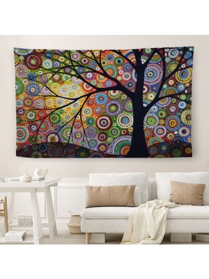 Sürreal Ağaçtaki Renkler Senfonisi Duvar ÖRTÜSÜ-HALISI-6645