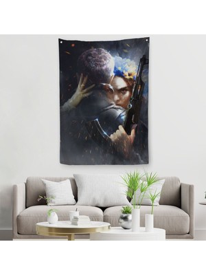 Ağlayan Ukraynalı Savaçcı Kadın ve Sevgilisi Duvar Örtüsü - HALISI-6279