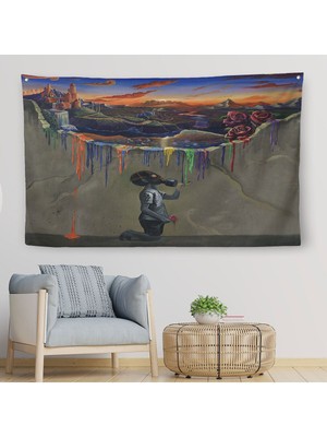 Sürreal Renkler Senfonisi Duvar ÖRTÜSÜ-HALISI-6640