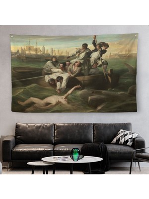 Watsob ve Köpek Balığı Duvar Örtüsü-Halısı - Watson And The Shark 1782-6658