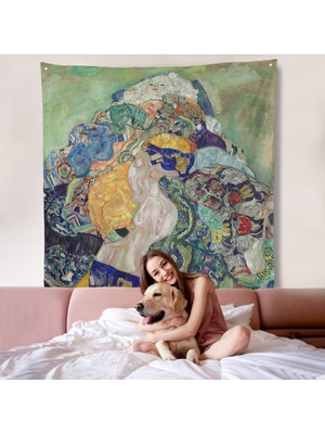 Gustav Klimt Baby Cradle - Bebek Beşiği Duvar ÖRTÜSÜ-8313
