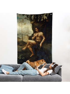 Leonardo Da Vinci - Francesco Melzi - Bacchus Duvar ÖRTÜSÜ-7351