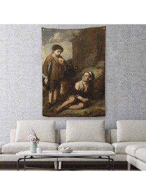 Bartolomé Esteban Murillo'nun Argolla Oyununa Davet Duvar Örtüsü - HALISI-6290