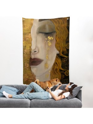 Gustav Klimt - Altın Gözyaşları Duvar ÖRTÜSÜ-7319