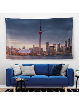 Kanada Toronto Manzarası Kanvas Duvar ÖRTÜSÜ-HALISI-5079