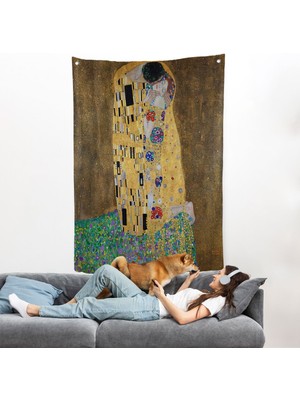 Gustav Klimt'in Öpücüğü Duvar Örtüsü - The Kiss By Gustav KLIMT-7432