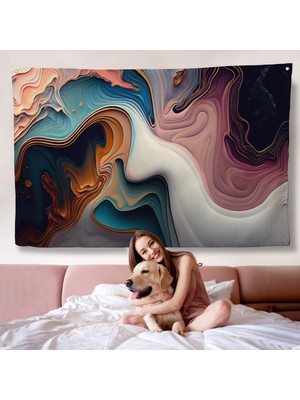 Renkli Girdap Boyalar Duvar ÖRTÜSÜ-7273