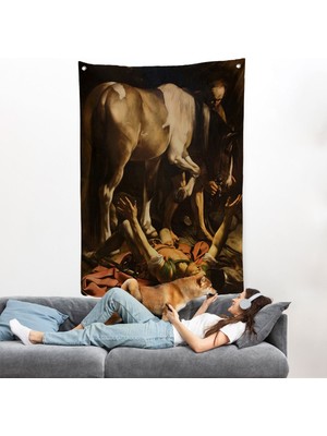 Caravaggio - Aziz Paul'un Dönüşümü Duvar Örtüsü - The Conversion Of Saint PAUL-8104