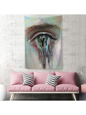 Gözü Akan Kadın Dekoratif Duvar Örtüsü - HALISI-6333