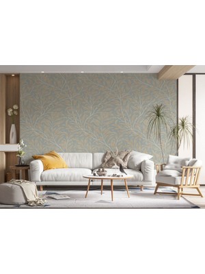 Yaprak Desenli Duvar KAĞIDI-5648