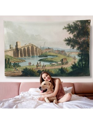 Luigi Mayer - Kanuni Sultan Süleyman Köprüsü Duvar ÖRTÜSÜ-7035