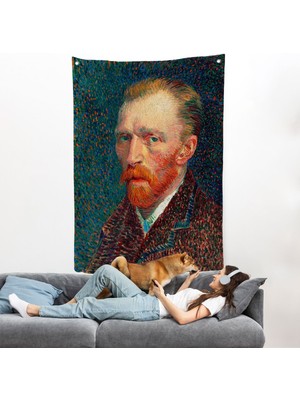 Vincent Van Gogh - Otoportre Duvar ÖRTÜSÜ-7453
