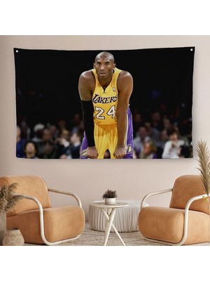 Kobe Bryant Los Angeles Lakers Kanvas Duvar Örtüsü-Halısı / Black MAMBA-5149