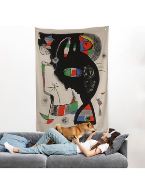Joan Miro - 42 Rue Blomet Duvar ÖRTÜSÜ-8048
