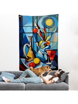 Renkli Soyut Duvar ÖRTÜSÜ-7825