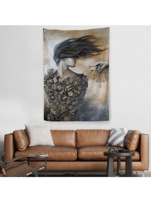 Kilitler Içindeki Kadın Duvar Örtüsü - HALISI-6067