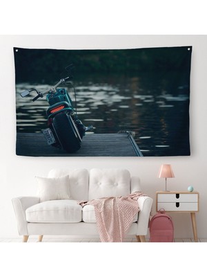 Motosiklet Duvar Örtüsü Halısı Büyük Duvar Örtüsü Halısı Motosiklet Sürücüleri Için Hediye 5379