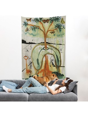 Salvador Dali - Alice Harikalar Diyarında Çılgın Bir Çay Partisi Duvar ÖRTÜSÜ-7392