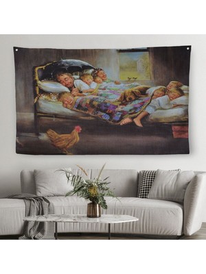 Mutluluğun Resmi Dianne Dengel'in Eseri Kanvas Duvar ÖRTÜSÜ-HALISI-6661