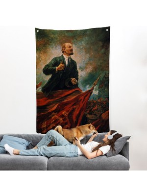 Sovyet Lideri Vladimir Lenin Duvar ÖRTÜSÜ-7677