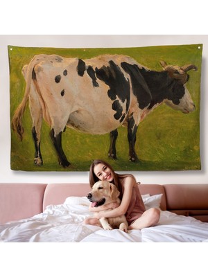 Carlo Dalgas - Siyah Beyaz Holstein Ineği Duvar ÖRTÜSÜ-7058