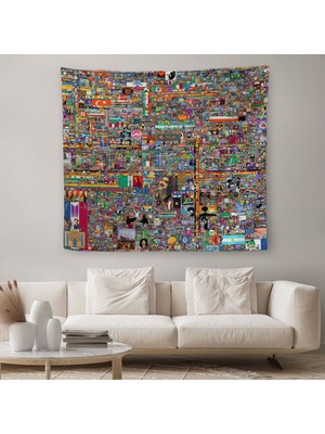 Reddit R/place Kanvas Duvar Örtüsü Halısı Elraenn Twitch Duvar Örtüsü Reddit Savunma Hattı -5173
