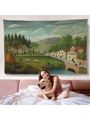 Rousseau - Bebek Arabaları Pastoral Duvar ÖRTÜSÜ-7108