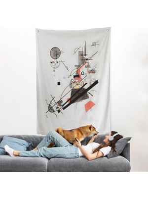 Vasily Kandinsky - Mutlu Yükseliş Duvar ÖRTÜSÜ-7492