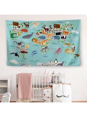 Eğitici Çocuk Odası Duvar Örtüsü-Halısı 3775