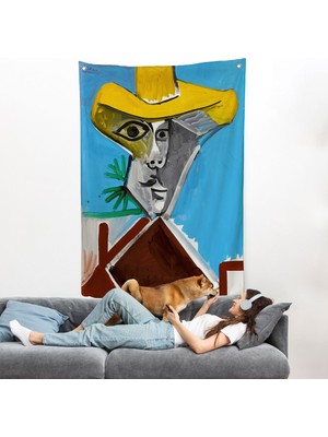 Pablo Picasso - Adamın Büstü Duvar Örtüsü - Buste D'HOMME-8085
