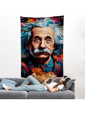 Albert Einstein Duvar ÖRTÜSÜ-7827