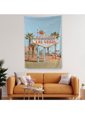 Las Vegas Nevada Ünlü Tabelası Duvar Örtüsü - HALISI-6294