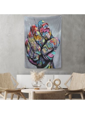 Punch Banksy Duvar Örtüsü - HALISI-5310