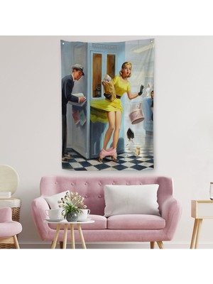 Pin Up Girl Duvar ÖRTÜSÜ-HALISI-6458
