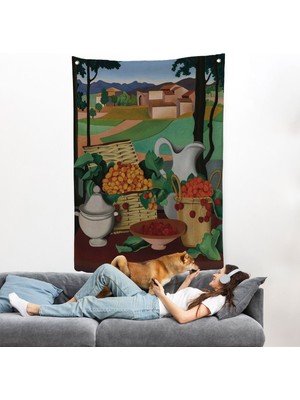 Auguste Herbin - Kirazlar Duvar Örtüsü - CHERRIES-7354