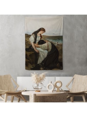 Hanus Knöchel'in Deniz Kıyısında Isimli Eseri Duvar Örtüsü - Halısı, On The Seashore -6180