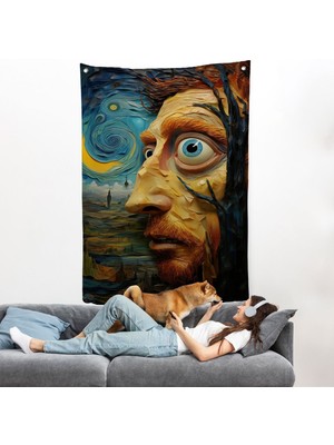 Vincent Van Gogh Tarzı Portre Duvar ÖRTÜSÜ-7817