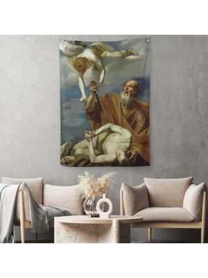 Hz Ibrahimin Isak/ismail In Orazio Riminaldi Duvar Örtüsü - Halısı -6025