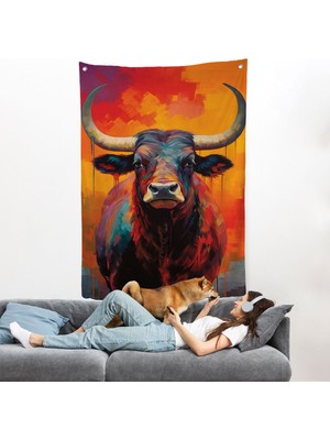 Sevimli Boğa Duvar ÖRTÜSÜ-7943