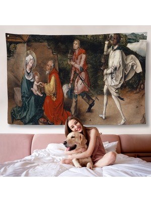 Albrecht Dürer - Magi'nin Hayranlığı Duvar ÖRTÜSÜ-7049