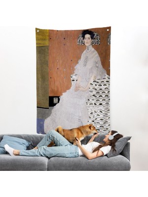 Gustav Klimt Fritza Riedler'in Portresi Duvar ÖRTÜSÜ-7340